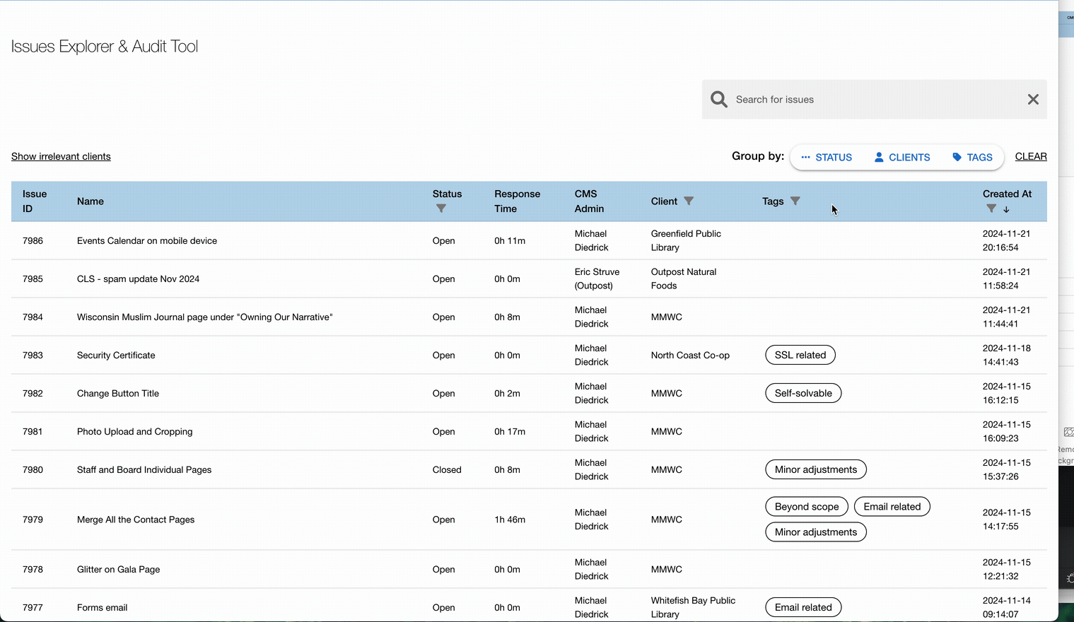 Animation showing a user getting hints while using the search feature