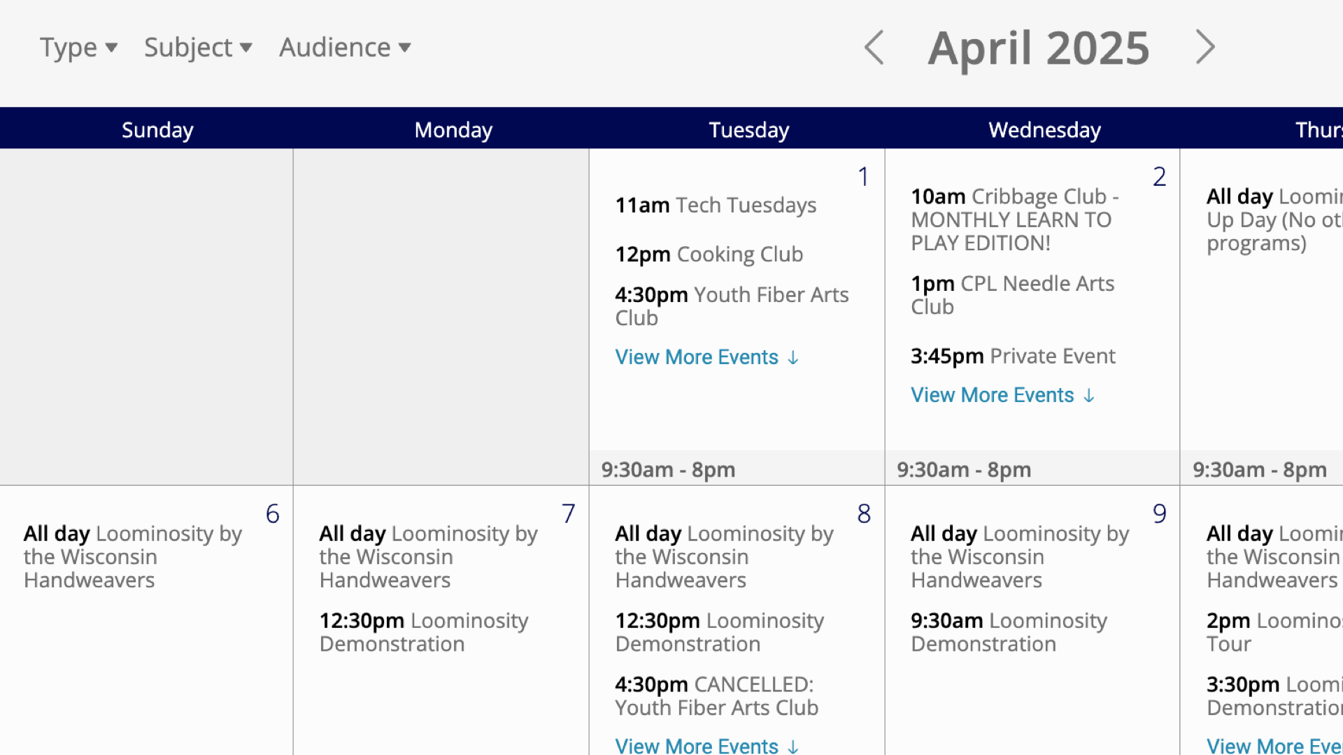 image representing the events tool.