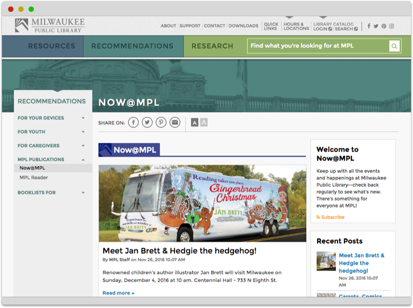 image relating to the Milwaukee Public Library case study