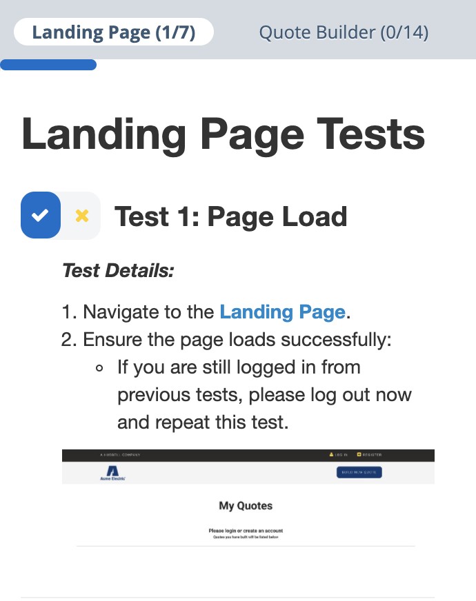 Safari Tales: Integrated Testing Module