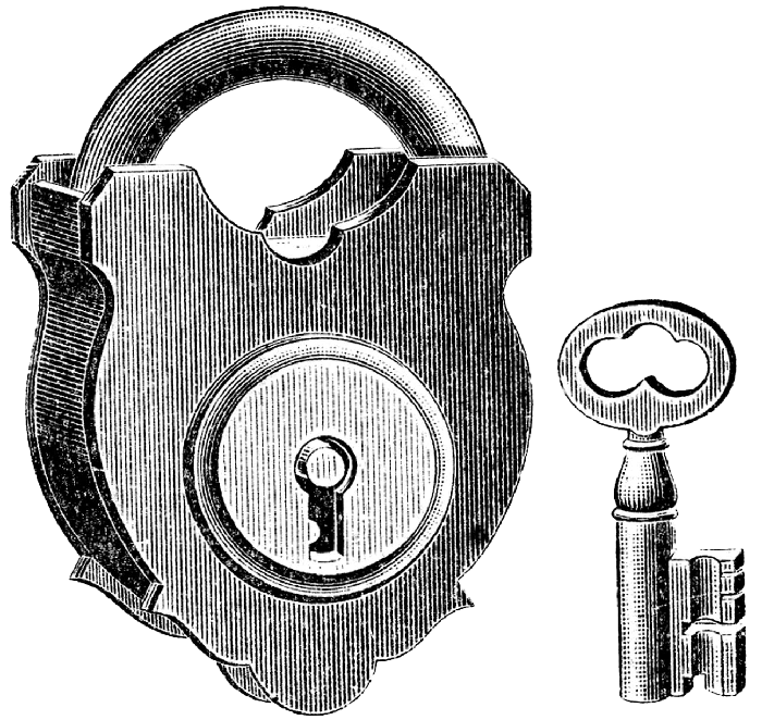 illustrated lock and key